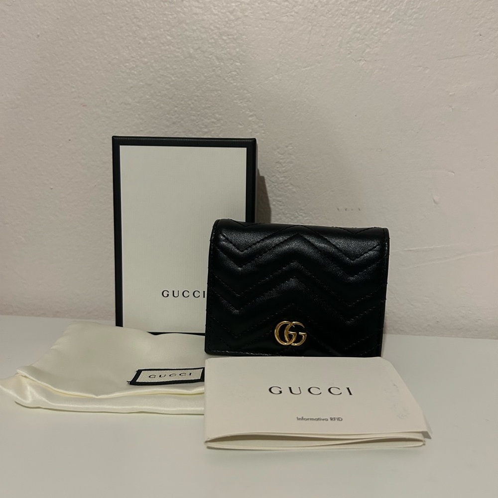 Black Gucci small Marmont wallet